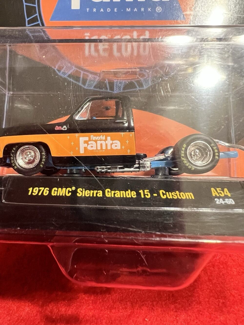 2025 M2 Machines Coca Cola Fanta Bedless 1976 GMC Sierra Grande 15 Custom